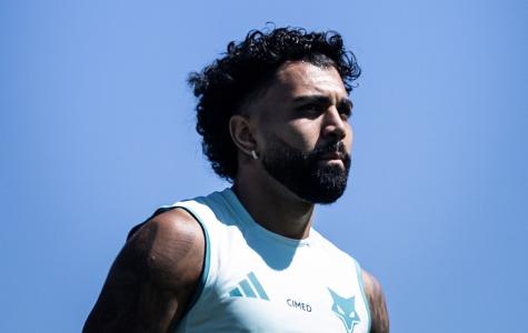 Gabigol durante treino do Cruzeiro
