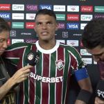 Repórter da CazéTV, Thiago Silva e Thiago Neves se emocionam após vitória do Fluminense
