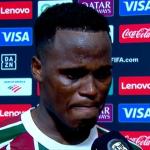Jhon Arias desaba em choro e manda recado após queda do Fluminense no Mundial