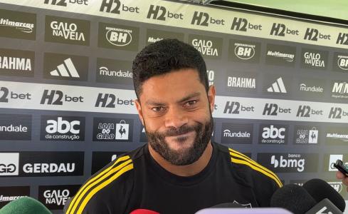 Hulk, atacante do Atlético, em entrevista coletiva na Cidade do Galo