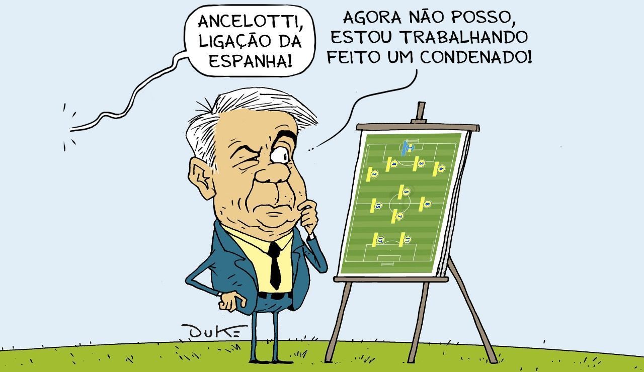Charge do Duke | A condenação de Carlo Ancelotti, técnico da Seleção Brasileira