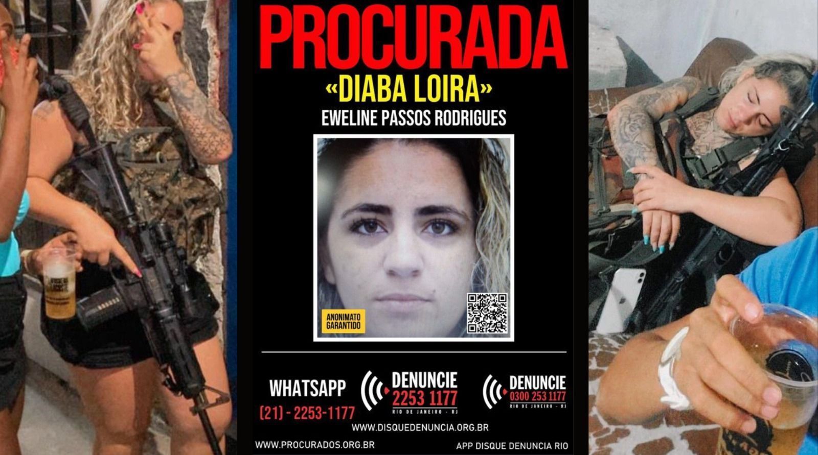'Só saio no caixão': saiba quem era 'Diaba Loira', traficante encontrada morta no RJ