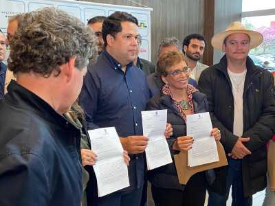 Deputado estadual João Vítor Xavier e a prefeita Marília Campos