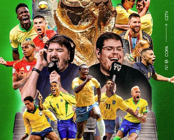 Cazé TV 'supera' Globo e anuncia transmissão de todos os jogos da Copa do Mundo 2026
