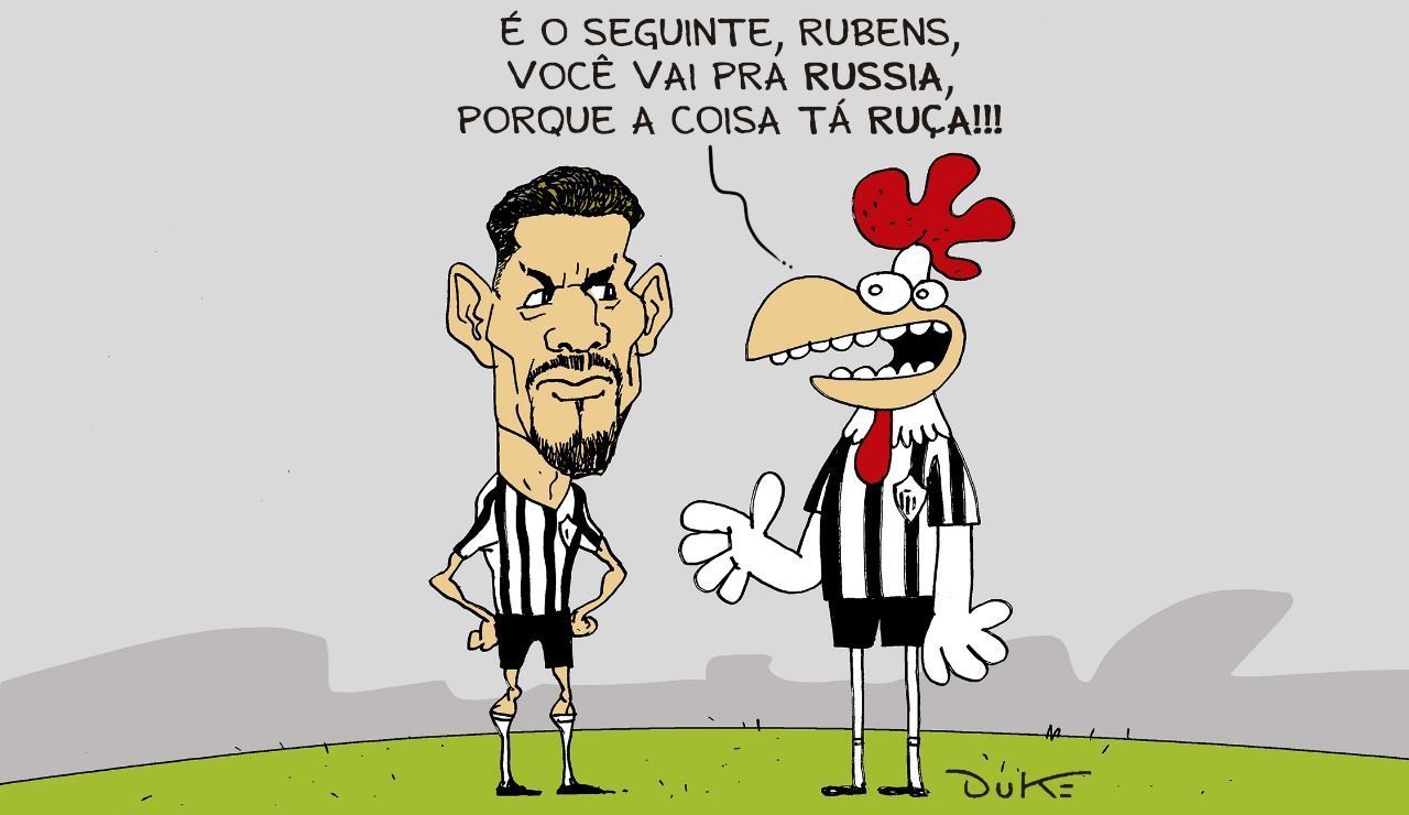 Charge do Duke | A possível venda de Rubens, do Atlético, para o futebol da Rússia