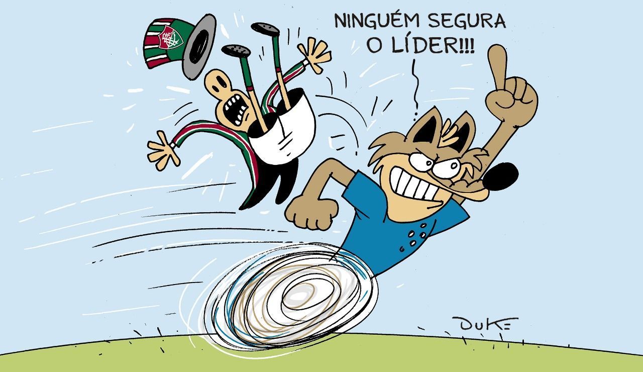 Charge do Duke | O Cruzeiro na liderança do Brasileirão