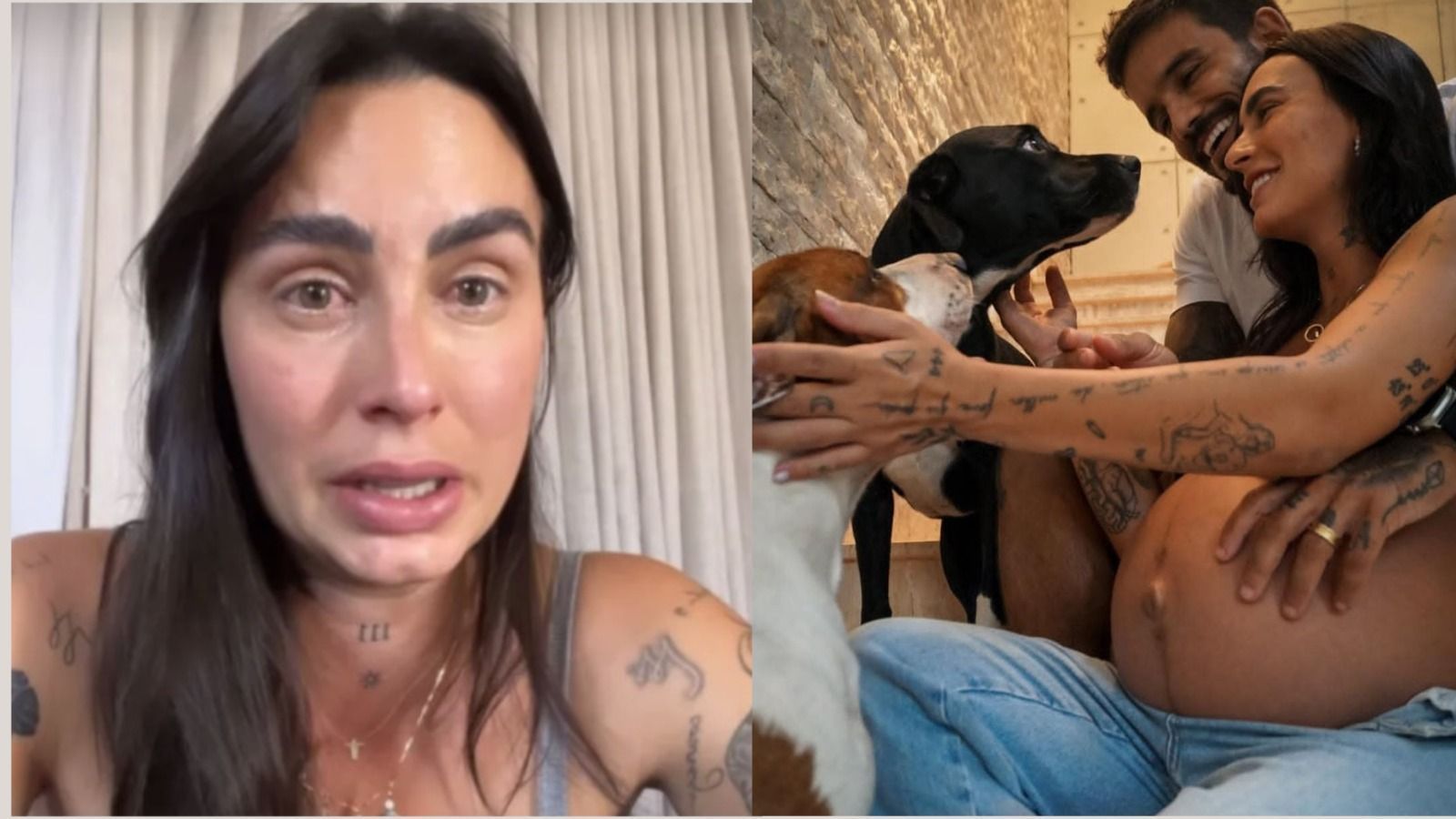 Grávida de gêmeos, Clara Maia se emociona ao contar que precisou afastar os cachorros de casa