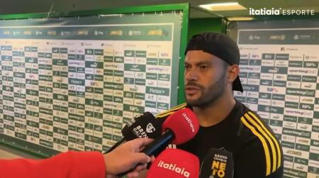 Hulk em zona mista após a derrota do Atlético para o Palmeiras