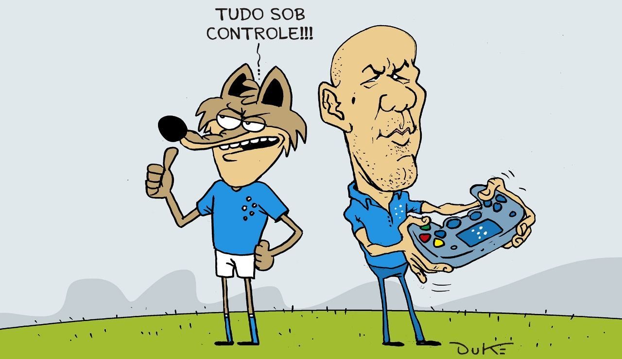 Charge do Duke | O controle de Leonardo Jardim sobre o Cruzeiro líder do Brasileirão