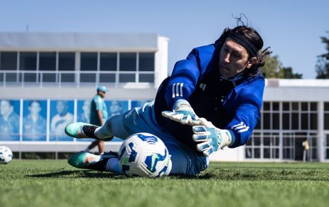 Cássio durante treinamento do Cruzeiro