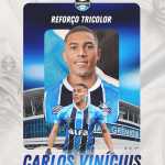 Grêmio anuncia atacante Carlos Vinícius como novo reforço; veja vídeo