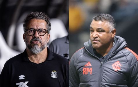 Técnicos Cléber Xavier e Roger Machado farão duelo à parte em Santos x Internacional