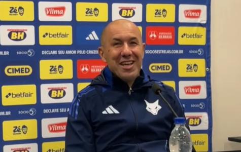Leonardo Jardim, técnico do Cruzeiro, em entrevista coletiva