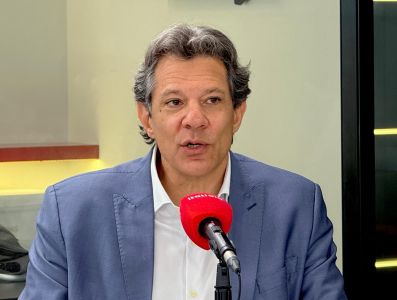 O ministro da Fazenda, Fernando Haddad, em entrevista à Itatiaia