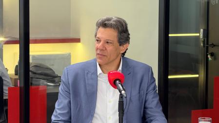 O ministro da Fazenda, Fernando Haddad, em entrevista à Itatiaia