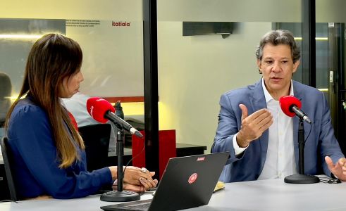 Ministro da Fazenda, Fernando Haddad, em entrevista à Itatiaia