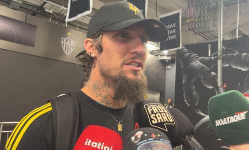 Lyanco em entrevista na zona mista após Atlético x Atlético Bucaramanga