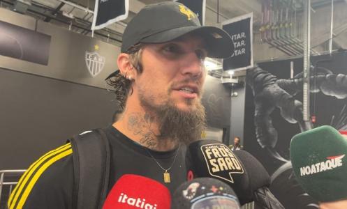 Lyanco em entrevista na zona mista após Atlético x Atlético Bucaramanga