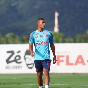 Nico De la Cruz em treino do Flamengo