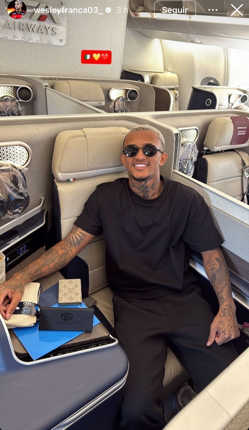 Vendido à Roma, Wesley se despede do Flamengo e manda recado à torcida
