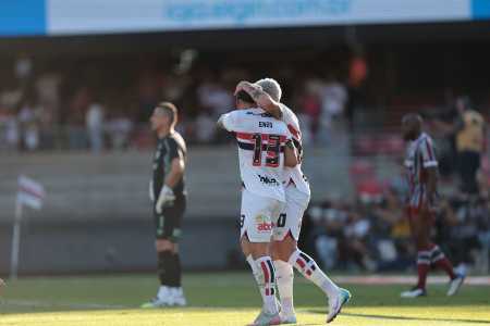 Enzo Díaz e Luciano foram titulares na vitória do São Paulo contra o Fluminense