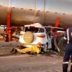 Colisão entre carro e carreta-tanque deixa um morto e dois feridos na BR-135 em Engenheiro Navarro