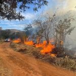 Bombeiros combatem queimadas em Montes Claros