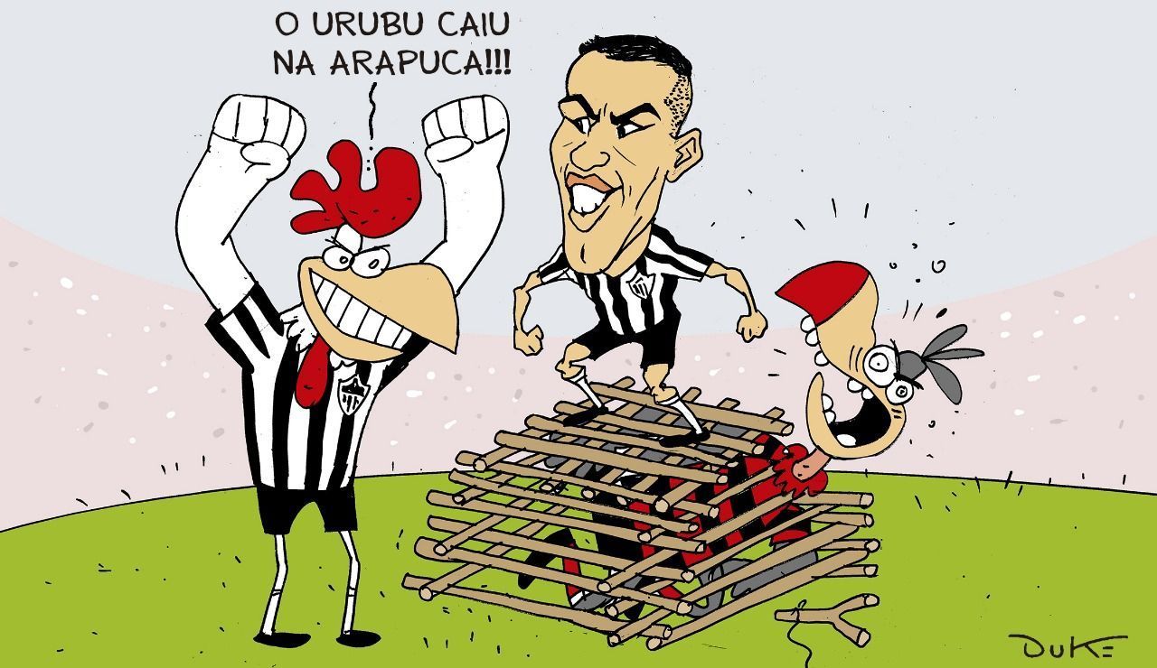Charge do Duke | A vitória do Atlético sobre o Flamengo na Copa do Brasil