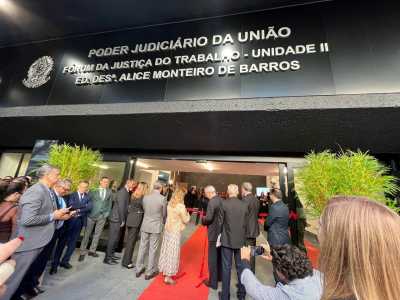 Cerimônia de inauguração da nova sede do Fórum Trabalhista de Belo Horizonte, no Barro Preto