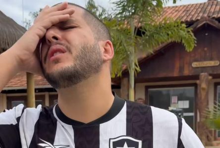 Influenciador Pedro Certezas, torcedor do Botafogo, reagiu à provocação do Cruzeiro nas redes sociais