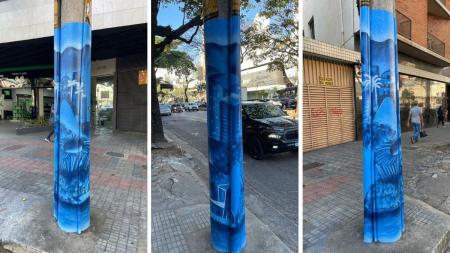 Poste localizado na Avenida do Contorno 5.770, na Savassi