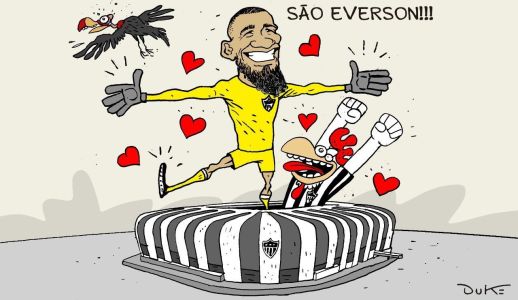 Charge do Duke | 'São' Everson classifica Atlético na Copa do Brasil
