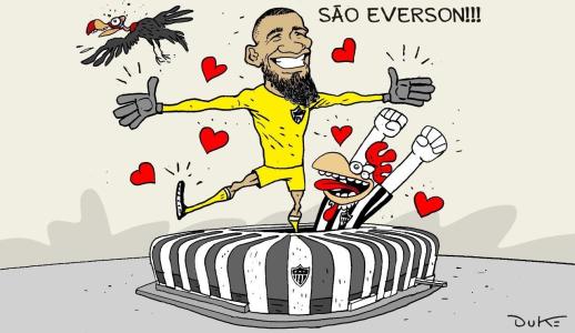 Charge do Duke | 'São' Everson classifica Atlético na Copa do Brasil