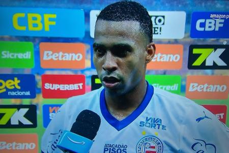 Jean Lucas durante entrevista pós-jogo