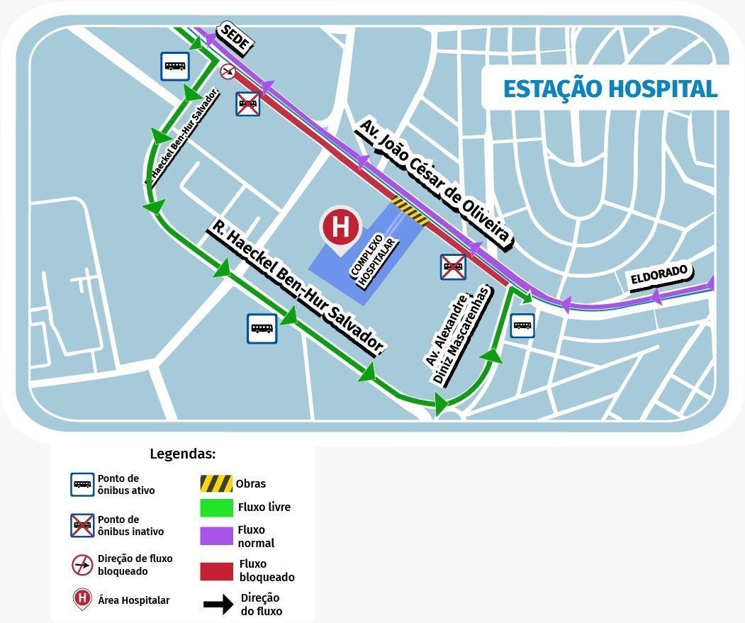 Avenida João César de Oliveira, em Contagem, terá interdições a partir do domingo (10)