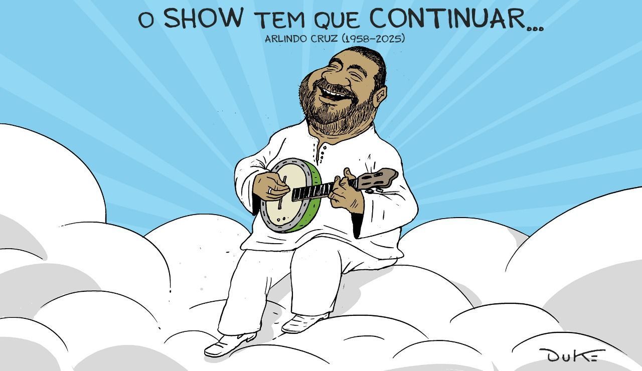 Charge do Duke: o adeus ao sambista Arlindo Cruz