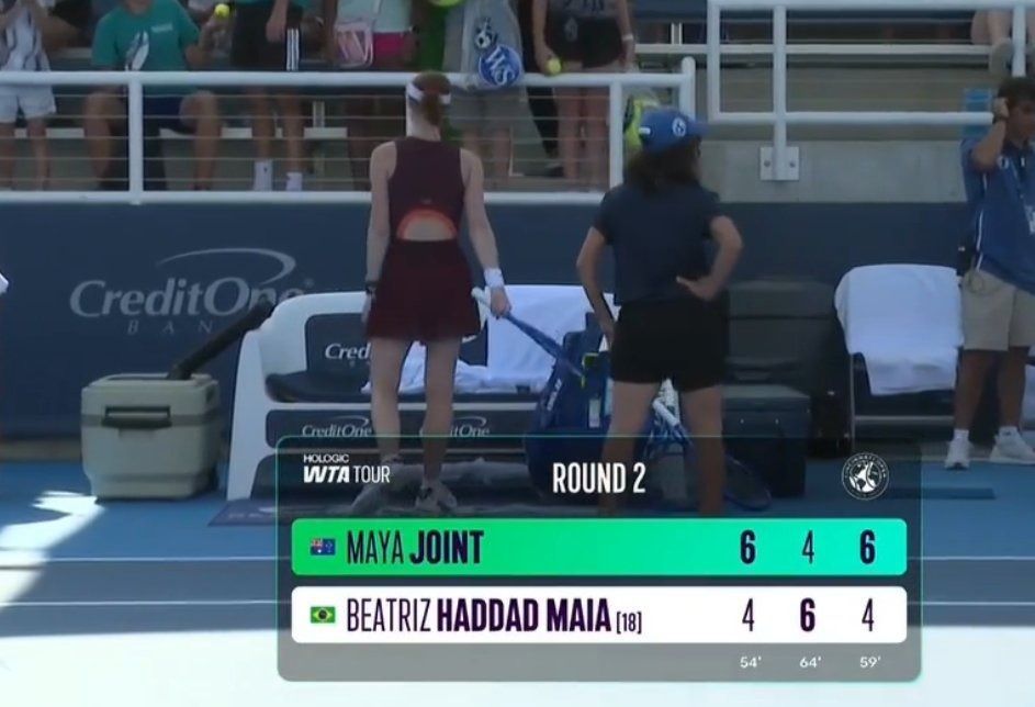 Bia Haddad é derrotada por Maya Jointe e cai na estreia do WTA 1000 de Cincinnati