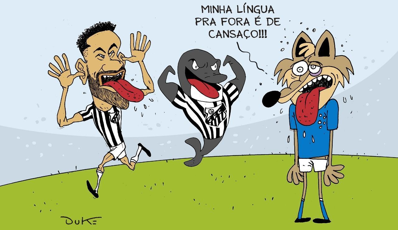 Charge do Duke | Cruzeiro perde de virada para o Santos no Mineirão