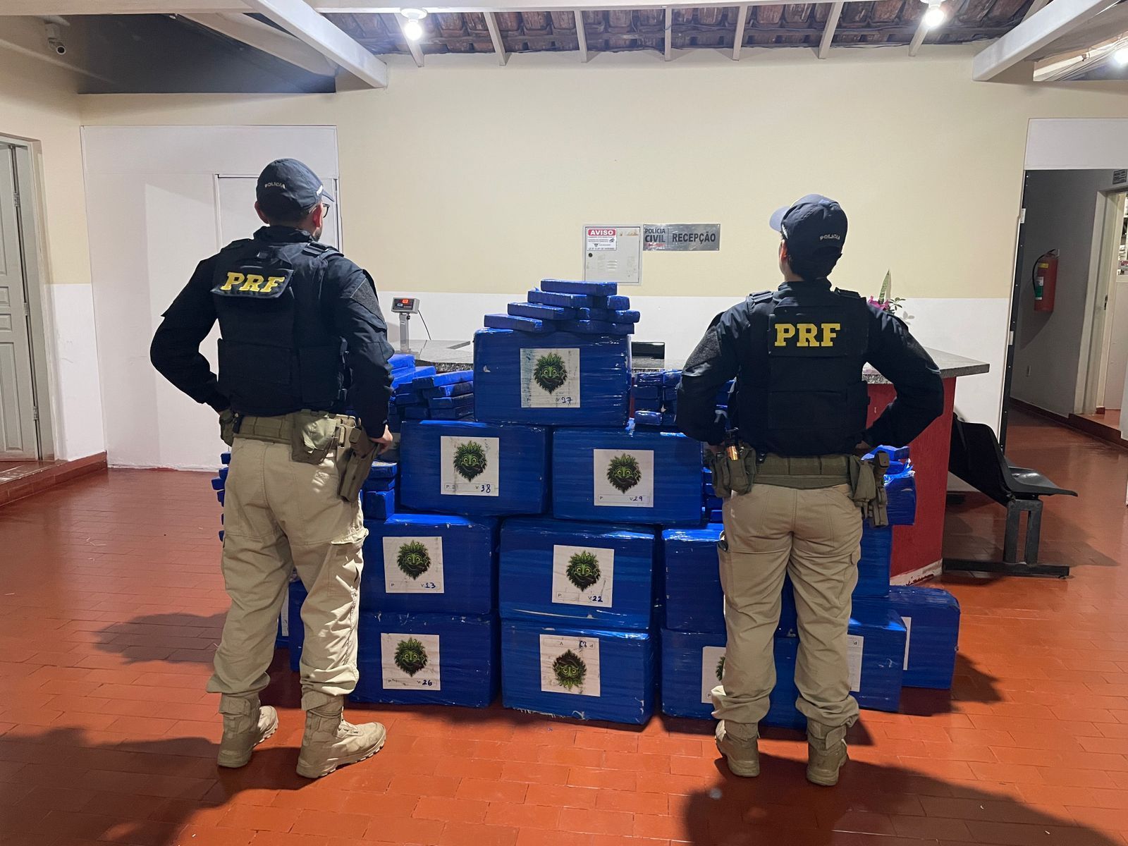 PRF apreende cerca de 700 kg de maconhana BR-251, em Salinas