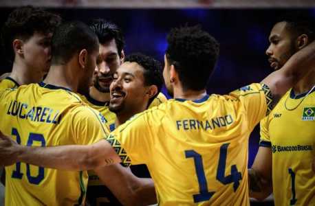 Cachopa durante disputa da VNL
