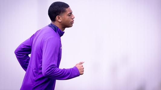 Kauê Furquim durante treino do Corinthians