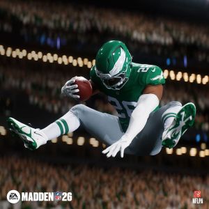 Icônica jogada de Saquon Barkley, dos Eagles, virou capa do Madden NFL 26