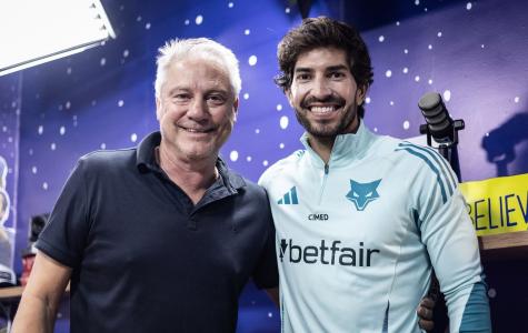 Douglas e Lucas Silva após entrevista no CruzeiroCast