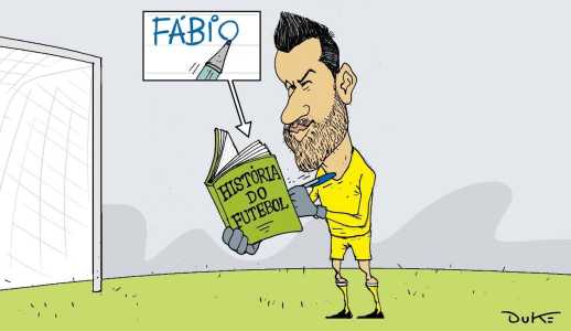 Charge do Duke | O recorde do goleiro Fábio