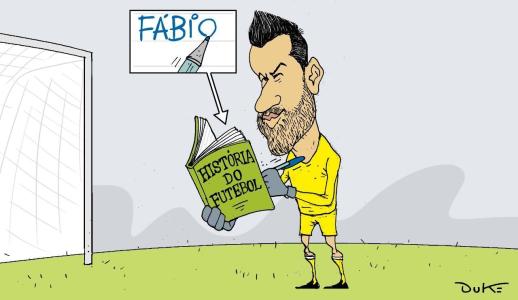 Charge do Duke | O recorde do goleiro Fábio