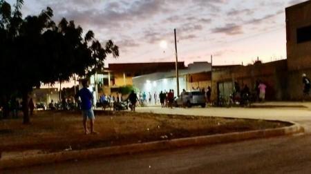 Imagem do local do crime em Janaúba