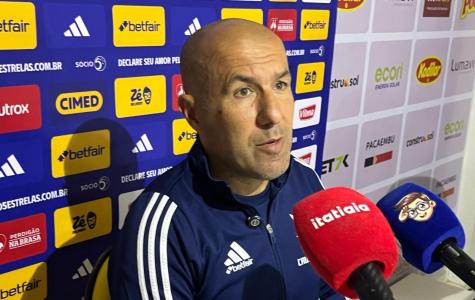 Leonardo Jardim em entrevista coletiva após Mirassol x Cruzeiro