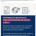 EUA passam a exigir perfis públicos em redes sociais para vistos de estudo e intercâmbio