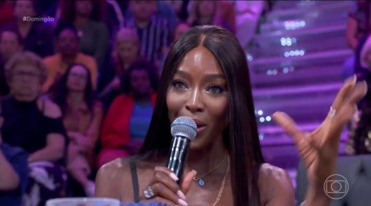 Naomi Campbell no Domingão com Huck