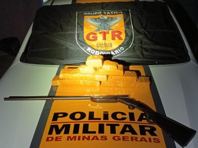 Imagem da apreensão feita pela Polícia Militar em Montes Claros